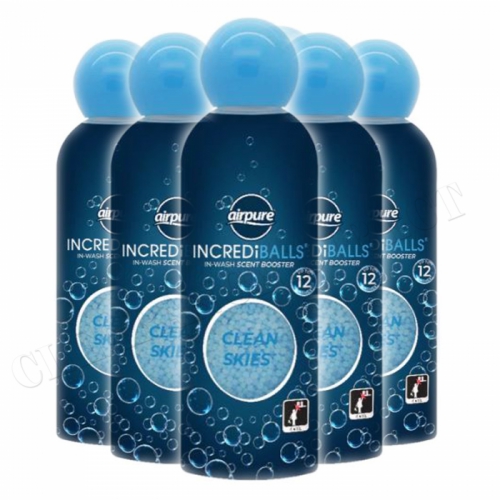 Airpure INCREDiBALLS In-Wash Scent Booster Clear Skies x 6 Washing Laundry