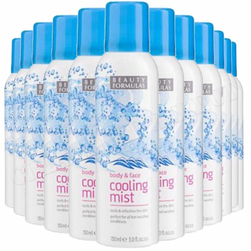 12 X BEAUTY FORMULAS BODY & FACE COOLING MIST WATER SPRAY HOLIDAY TRAVEL 150ML