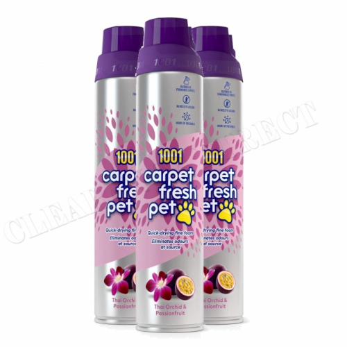 1001 Carpet Pet Thai Orchid & Passionfruit 300ml For Hours Of Freshness x 3