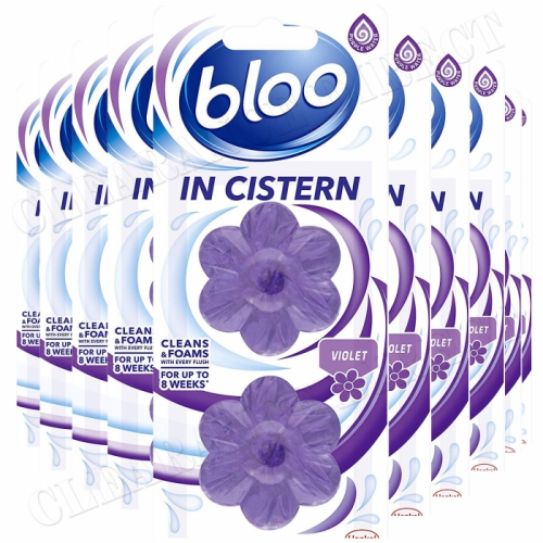 10 x 2 BLOO LOO FLOWERS PURPLE WATER CISTERN TOILET BLOCKS 20 BLOCKS IN TOTAL