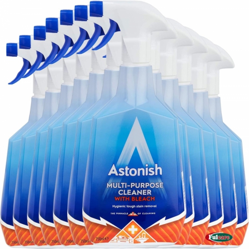 12 x Astonish Multi-Purpose Cleaner with Bleach Spray, Cooker Tops, Sinks 750ml