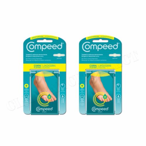 2 x 6 COMPEED CORN REMOVAL PLASTERS PADS REMOVING FEET TOE SOLE HEEL CALLUS PAIN