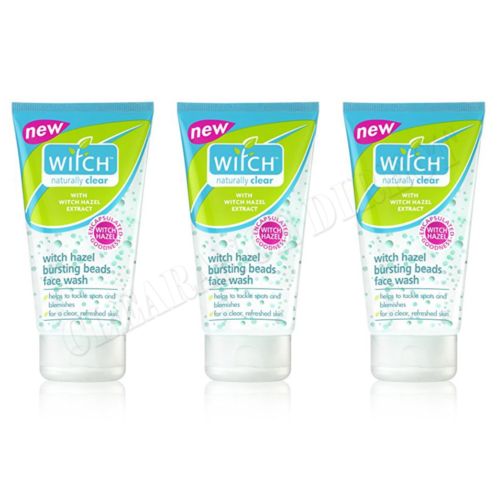 3 Pack Witch Cleansing Gentle Exfoliating Face Wash Natural Hazel Extract 150 ml