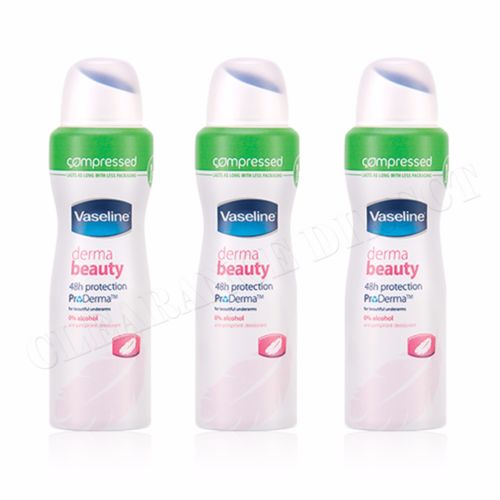 3 VASELINE 75ml Compressed 48hr ANTI-PERSPIRANT Deodorant Spray | Derma Beauty