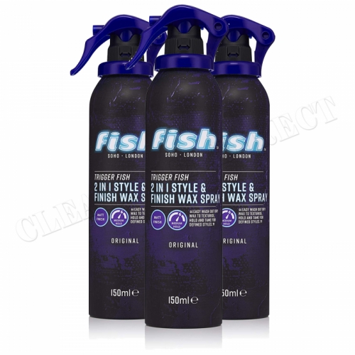 3X FISH 2 in 1 Style & Finish Wax Spray The Style Fixer Texture Hold & Tame Hair