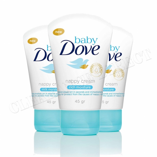 3 x 45g (135g) Baby Dove Rich Moisture Nappy Cream for Rash - Prevents and Cures