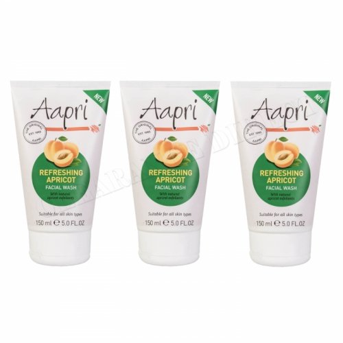 3 x Aapri Refreshing Apricot Facial Wash 150ml - Suitable For All Skin Types