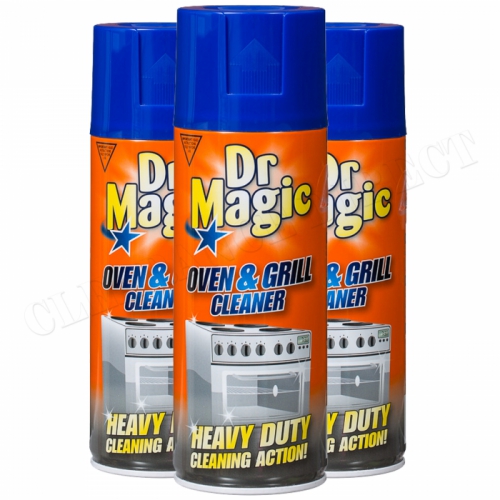 3 x DR MAGIC OVEN, GRILL & BBQ CLEANER HEAVY DUTY ACTION CLEANING SPRAY 390ml
