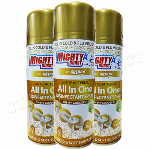 3 x MIGHTY BURST ANTIBACTERIAL ALL IN ONE DISINFECTANT OH MY GODDESS 450ml