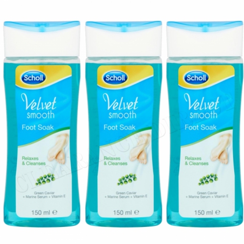 3 x NEW SCHOLL VELVET SMOOTH 150ml FOOT SOAK RELAX AND CLEANSES YOUR FEET