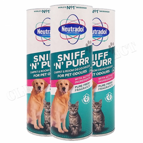 3 x Neutradol Sniff 'N' Purr Carpet & Room Deodoriser For Pet Odours 525g