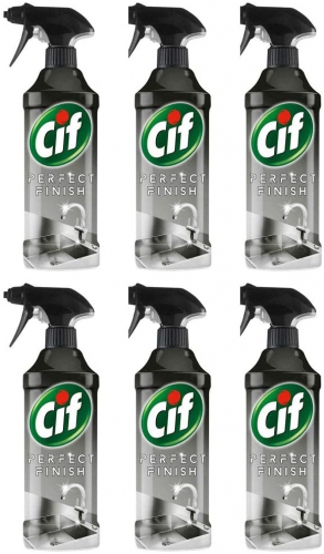 6 PACK CIF STAINLESS STEEL CLEANER PERFECT FINISH 100% STREAK FREE SHINE