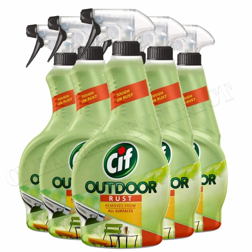 6 Pack Cif Outdoor All Surface Rust Spray, 450ml Powerful Rust Remover Fast