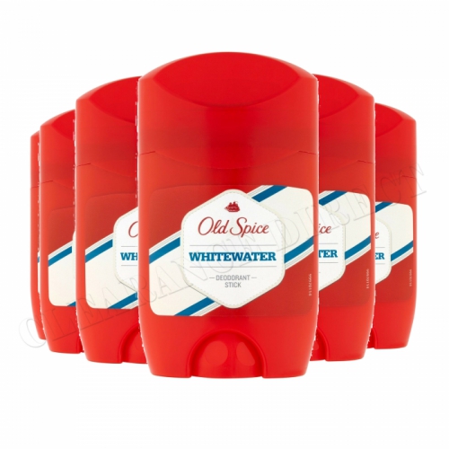 6 Packs of Old Spice Whitewater Deodorant Stick 50ml
