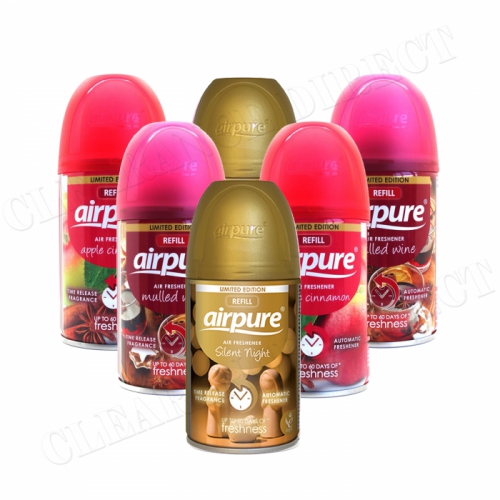 6 X AIRPURE AIR FRESHNER AUTOMATIC SPRAY LUXURY CHRISTMAS SCENTS