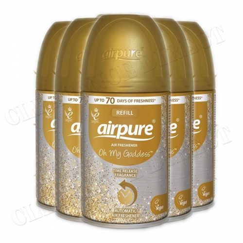 6 X AIRPURE AIR FRESHNER AUTOMATIC SPRAY REFILL OH MY GODDESS 250 ML AIRWICK COMPATIBLE
