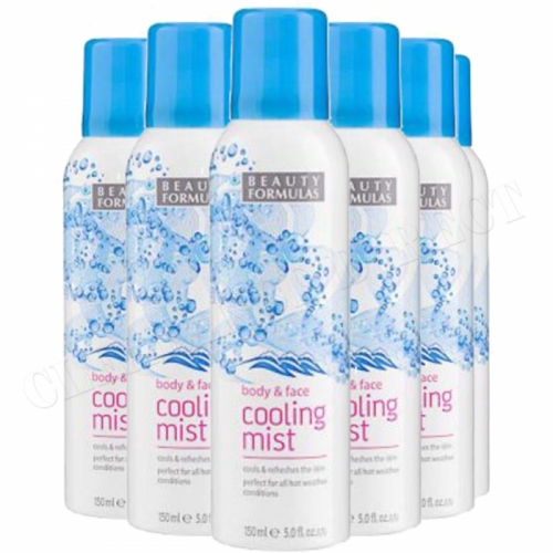 6 X BEAUTY FORMULAS BODY & FACE COOLING MIST WATER SPRAY HOLIDAY TRAVEL 150ML