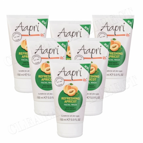 6 x Aapri Refreshing Apricot Facial Wash 150ml - Suitable For All Skin Types