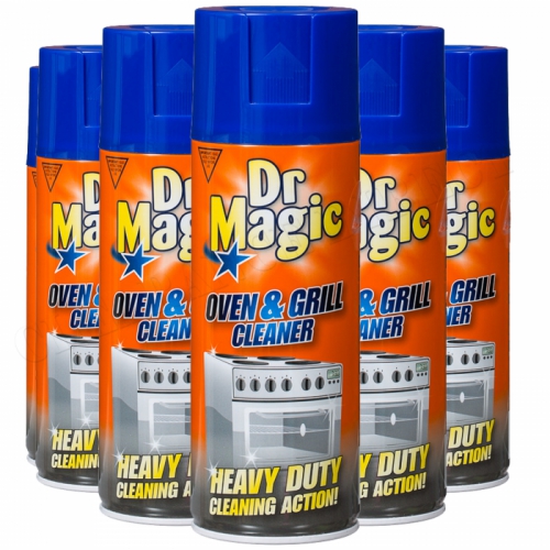 6 x DR MAGIC OVEN, GRILL & BBQ CLEANER HEAVY DUTY ACTION CLEANING SPRAY 390ml