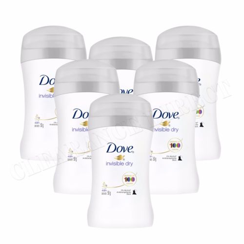 6 x Dove Invisible Dry Anti Perspirant Deodorant Roll On Stick 40ml FREE POSTAGE