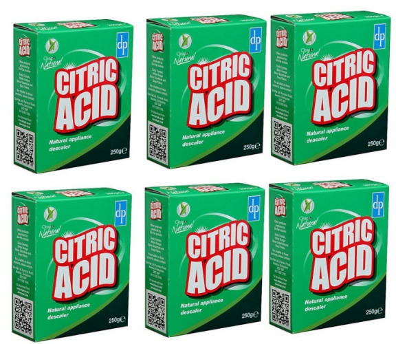 6 x Dri Pak Clean and Natural Citric Acid 250g Multi-Use Natural Citric Descaler