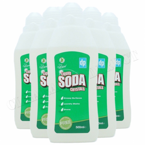 6 x Dri Pak Natural Liquid Soda Crystals 500ml Greasy Surfaces Laundry Stains