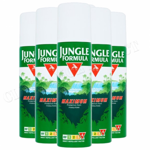 6 x Jungle Formula Maximum Insect and Mosquitoes Repellent Spray DEET, 150 ml