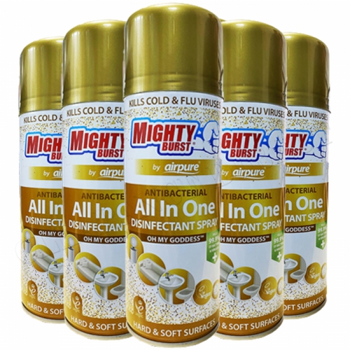 6 x MIGHTY BURST ANTIBACTERIAL ALL IN ONE DISINFECTANT OH MY GODDESS 450ml