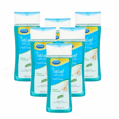 6 x NEW SCHOLL VELVET SMOOTH 150ml FOOT SOAK RELAX AND CLEANSES YOUR FEET