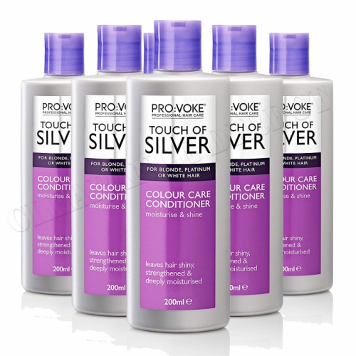6x Provoke Touch Of Silver Silver Colour Care CONDITIONER for Hair 200ml Purple