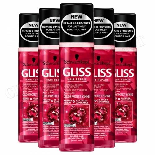 6 x Schwarzkopf Gliss COLOUR Protect&Shine Express Repair Conditioner Leave-in