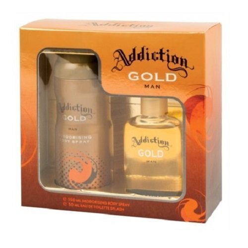 Addiction Gold Man Gift Set 50ml Christmas Gift Set Body Spray & 50ml EDT
