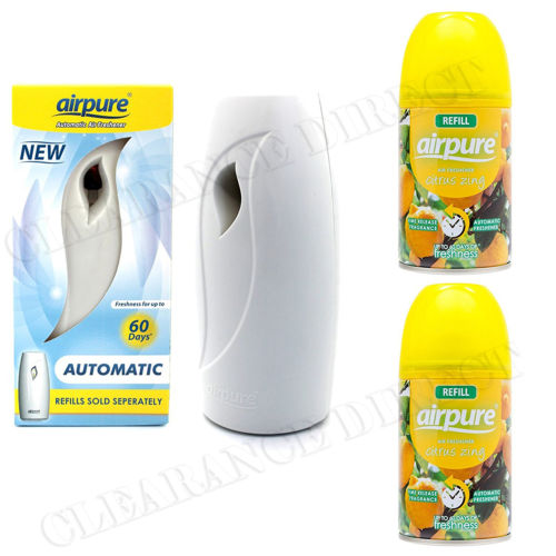 Airpure Automatic Air Freshener Machine with 2 Refills (Citrus Zing) Airwick Com