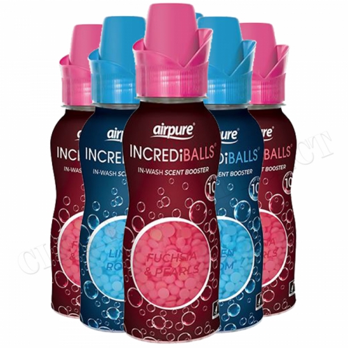 Airpure INCREDiBALLS In-Wash Scent Booster Mix Fuchsia&Linen x 6 Washing Laundry