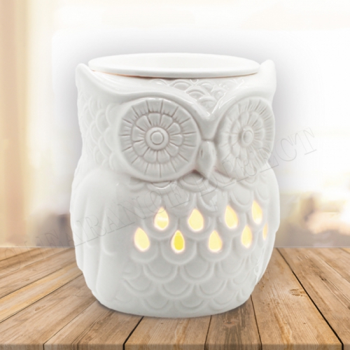 Airpure THE OWL Electric Wax Melt Oil Melter Burner with Backlight - White