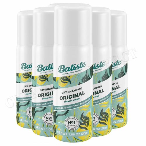 Batiste Dry Shampoo - Clean & Classic Fragrance - 50ml Travel Size Spray x 6