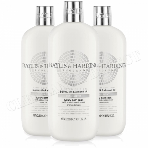 Baylis & Harding Jojoba, Silk & Almond Oil Bath Soak, Luxury Like Silk 500ml x 3