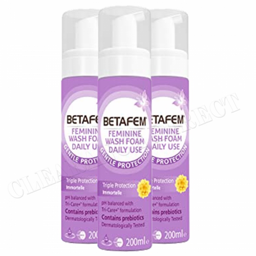 Betafem Feminine Wash Foam Daily Use Gentle Protection - 200ml x 3