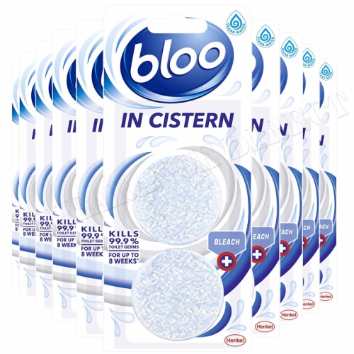Bloo In Cistern Twin Blocks Bleach & Long Lasting Anti-Limescale Cleaning x 10