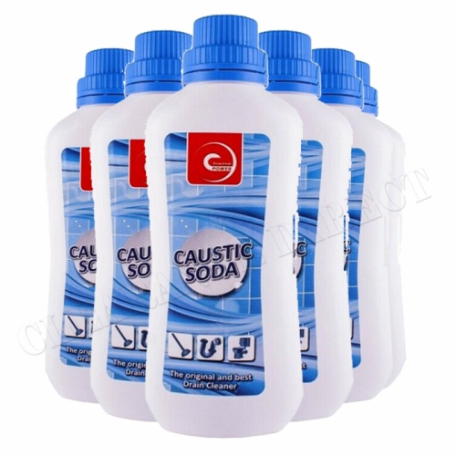 Caustic Soda Original & Best Drain Cleaner Toilet Unblock 500g Bigger Bottle x 6
