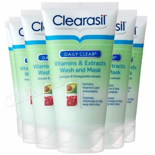 Clearasil Daily Clear Vitamins and Extracts Wash and Mask 150ml x 6