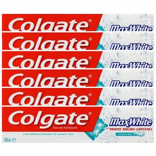 Colgate Max White Crystal Mint Toothpaste 100 ml X 6 