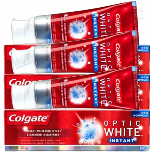 Colgate Whitening Toothpaste OPTIC WHITE INSTANT WHITENING EFFECT 75ml x 3