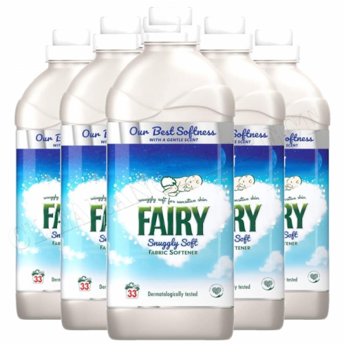 Fairy Snuggly Soft Fabric Conditioner 1.155L Clothes Softener, 33 Washes x 6