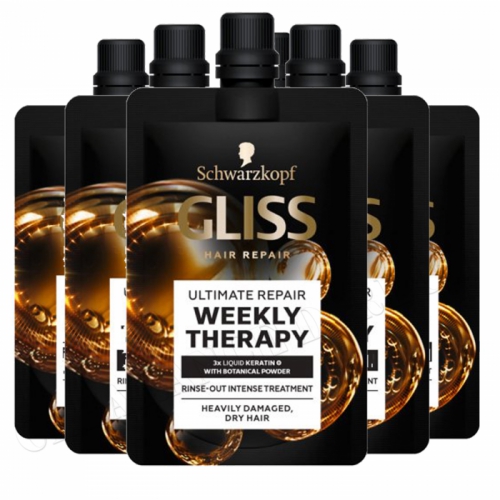Gliss Ultimate Repair Weekly Therapy Hair Mask 50 ml x 6