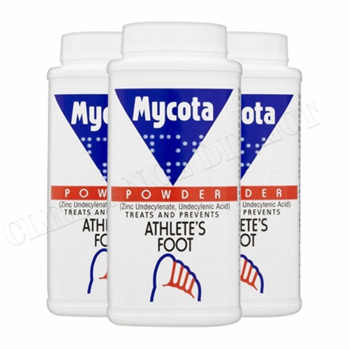 MYCOTA ATHLETE'S FOOT POWDER 70G X3 TRIP PACK TREATS & PREVENTS ATHLETE'S FOOT