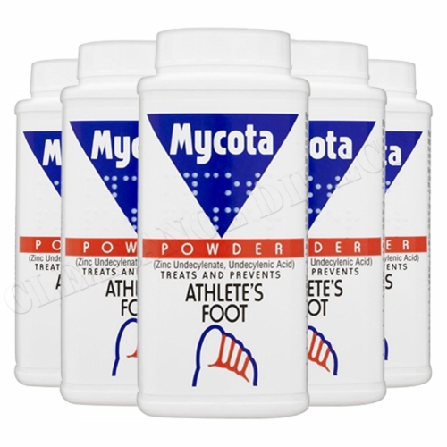MYCOTA ATHLETE'S FOOT POWDER 70G X6 TRIP PACK TREATS & PREVENTS ATHLETE'S FOOT