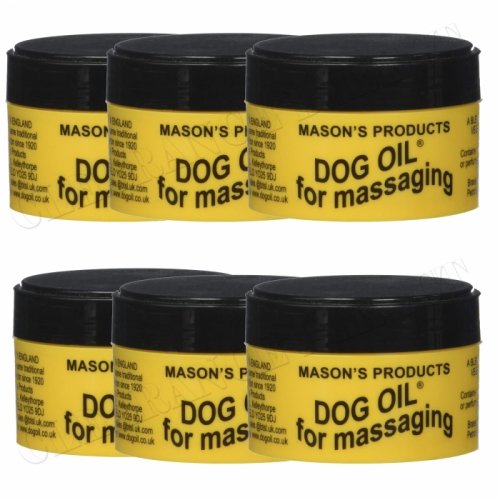 Mason's Products Dog Oil 100g 100% Natural Massaging Balm for Aches & Pain x 6