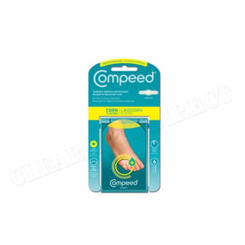NEW 6 COMPEED CORN REMOVAL PLASTERS PADS REMOVING FEET TOE SOLE HEEL CALLUS PAIN
