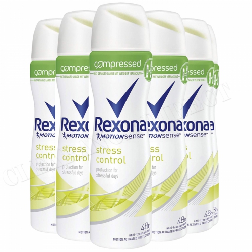 REXONA ( SURE ) STRESS CONTROL ANTI-PERSPIRANT DEODORANT COMPRESSED CAN 6 PACK
